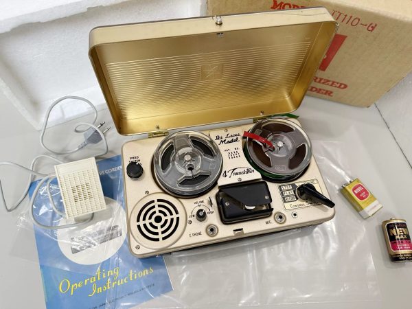 全新1962年 HONEYTONE JT110G 掌上开盘磁带机经典录音机
