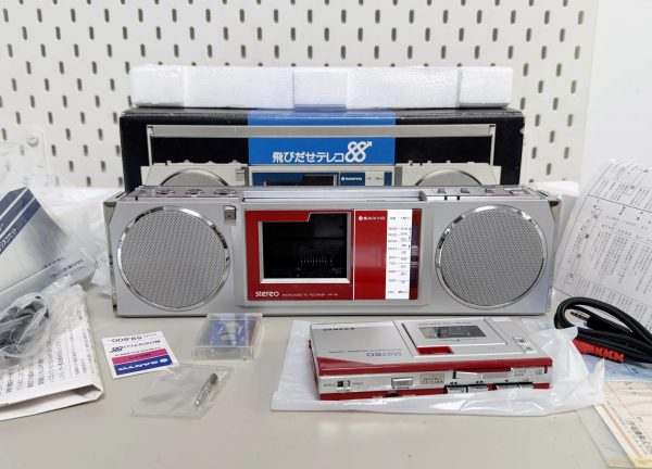 全新1985年三洋SANYO MR-88 微型磁带手提录音组合录音机