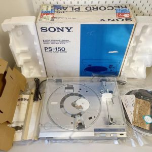 全新1981年索尼SONY PS-150 黑胶唱机 直驱内置唱放机型