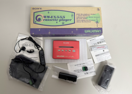 【全新稀少】1993年索尼SONY EX555磁带随身听全金属循环单放机型