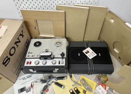 【全新罕见】1964年索尼SONY TC-200 开盘机 4轨7寸组合外放机型