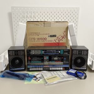 【全新稀少】1984年索尼SONY CFS-W600磁带录音机2倍录制双卡机型
