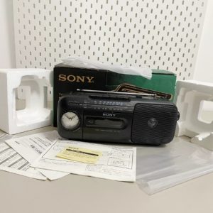 【全新】1996年索尼SONY CFM-175TV 手提磁带录音机 钟调播放器