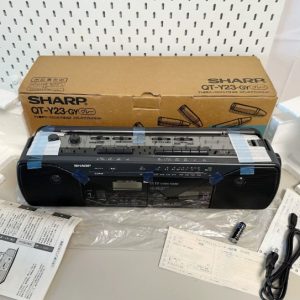 【全新稀少】1990年夏普SHARP QT-Y23 多功能数显双卡手提录音机