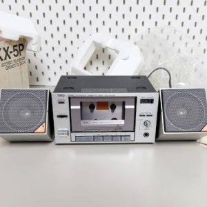 1982年天乐TRIO KX-5P+SM3 小型书架磁带卡座录音机